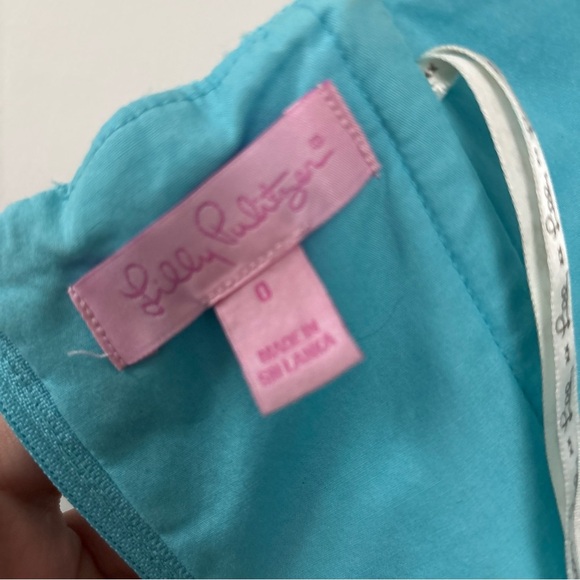 LILLY PULITZER Caitlin Strapless Lace Mini Dress Women’s Size 0 Blue A Line - Picture 5 of 9